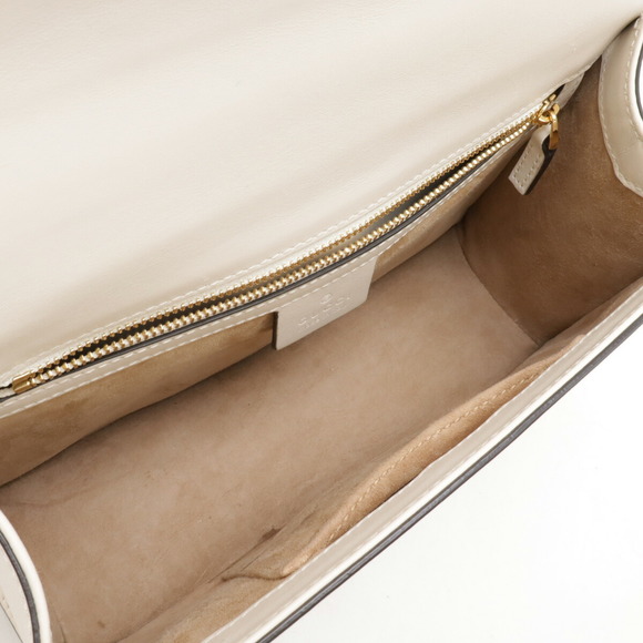 Gucci Gucci Sylvie Leather Shoulder Bag Off-White Leather Shoulder Bag 421882 - Picture 5 of 9